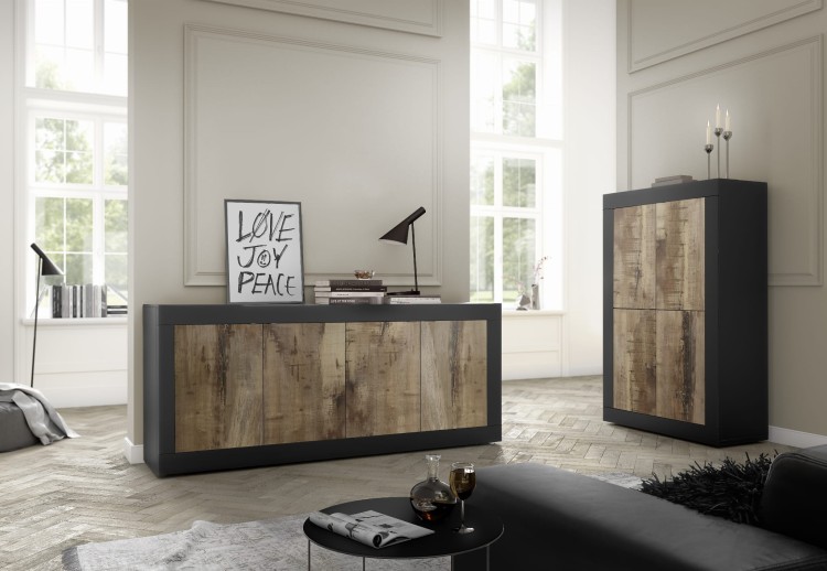 02_Basic_Schwarz_matt_Pero_Sideboard_4T_Highboard_4T.jpg